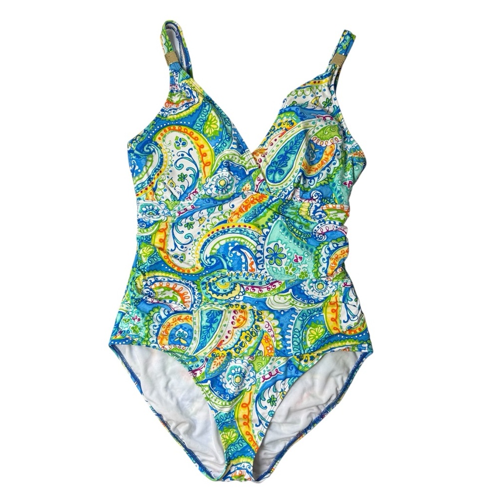 Lauren Ralph Lauren Women's Paisley Print Swimsuit. Size 12 - Picture 11 of 11